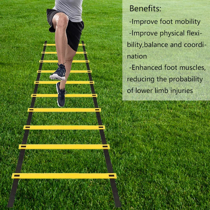 Agility Ladder Removable for Speed Training and Sports Flexibility Portable Agility Football Training Energy Ladder Equipment