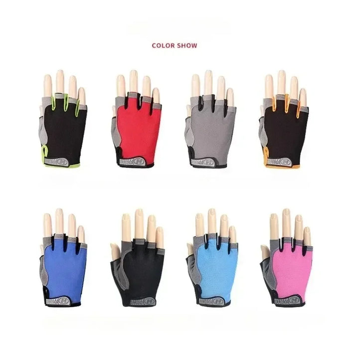 Breathable Anti-Slip Half Finger Gloves for Fitness Cycling Summer Gym Cycling Gloves for Men and Women Bicycle Riding Fishing
