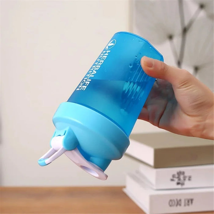 Sport Shaker Bottle 400Ml Whey Protein Powder Mixing Bottle Leak-Proof Sport Fitness Gym Shaker Outdoor Plastic Drink Bottle