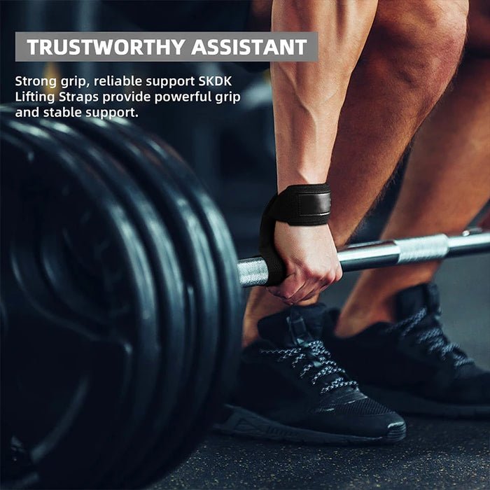 Weightlifting Straps Dropshipping 1 Pair Lifting Wrist Anti-Slip Silicone Strength Training Strap Hand Grips Wrist Support